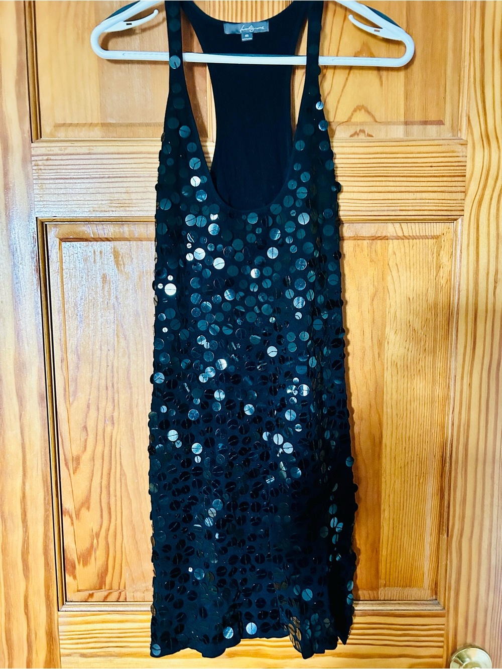 Black Sequin Tank Mini Dress - Women